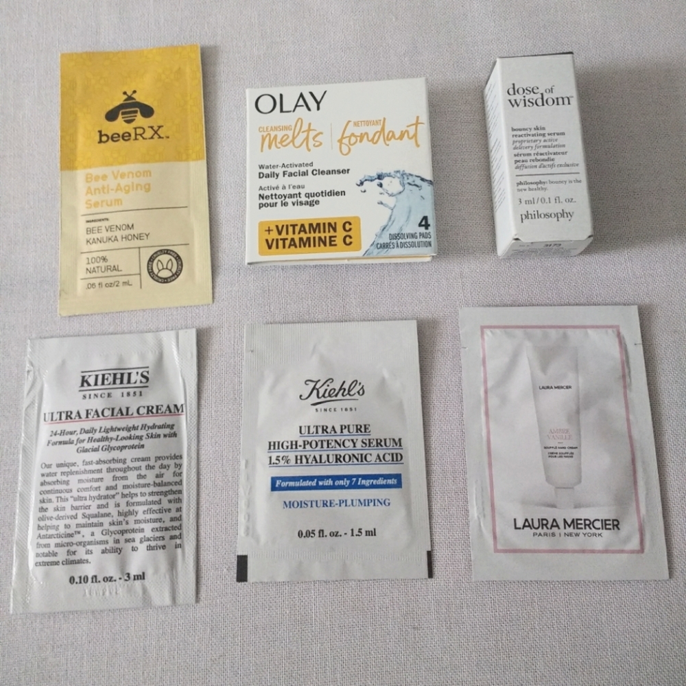 Assorted Facial Serums, Cleanser, Cream
